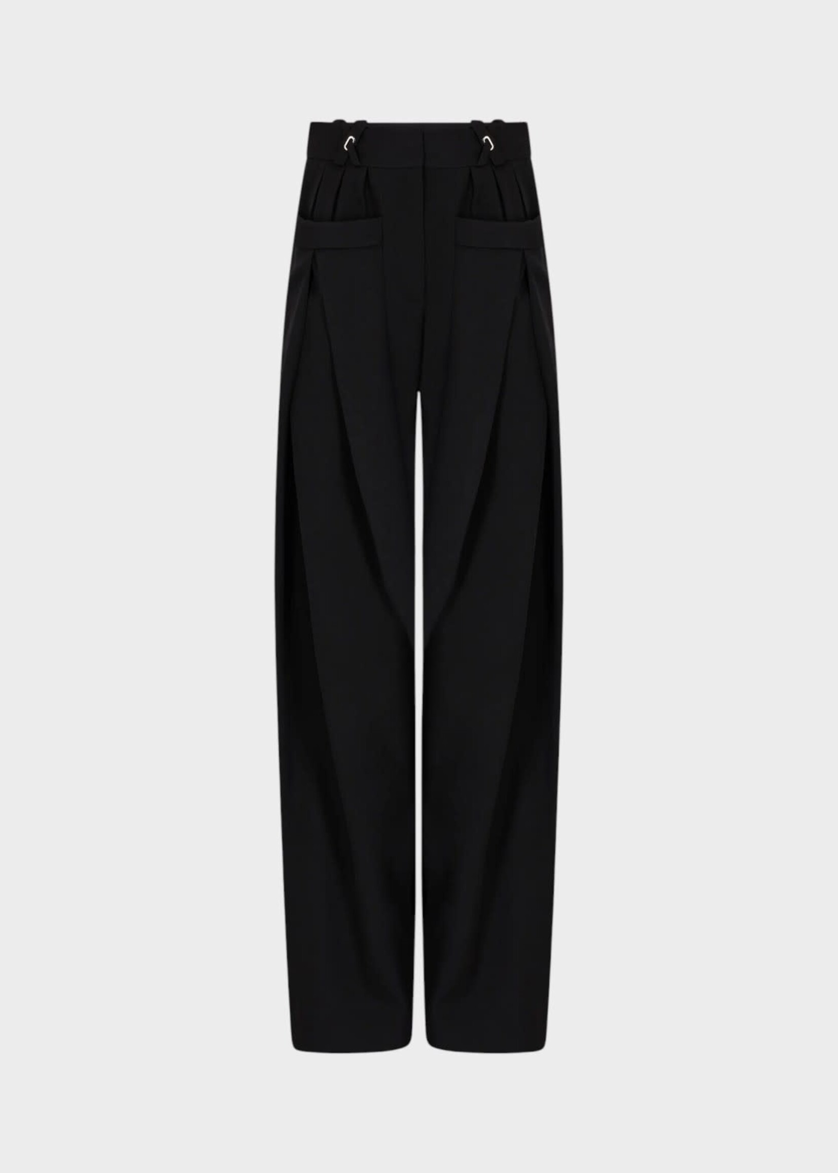 Rabanne Rabanne Trousers, Black, Wool Wide Leg Tailored Pants In Black