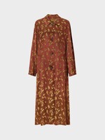 Dries Van Noten Dries Van Noten Coat, Multi, Raltonel Floral Jacquard Single Breasted Coat In Purple & Yellow