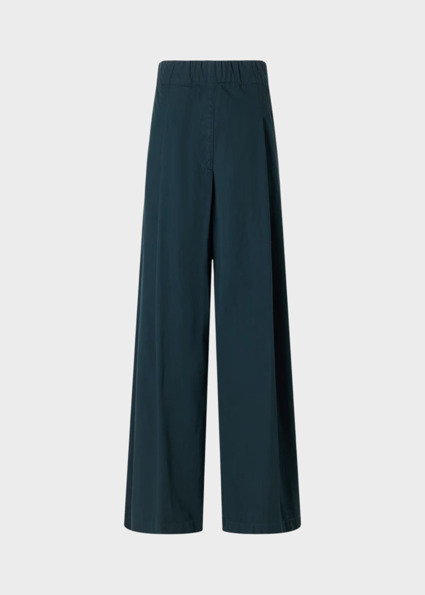 Dries Van Noten Dries Van Noten Trousers, Green, Pila Cotton Elasticated Waist Wide Leg Pants In Bottle