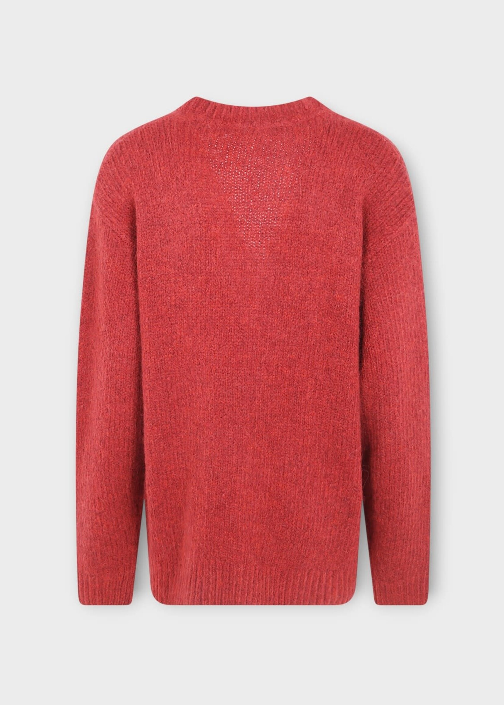 Dries Van Noten Dries Van Noten Knitwear, Red, Tokas Alpaca Wool Mix V-Neck Cardigan In Brique