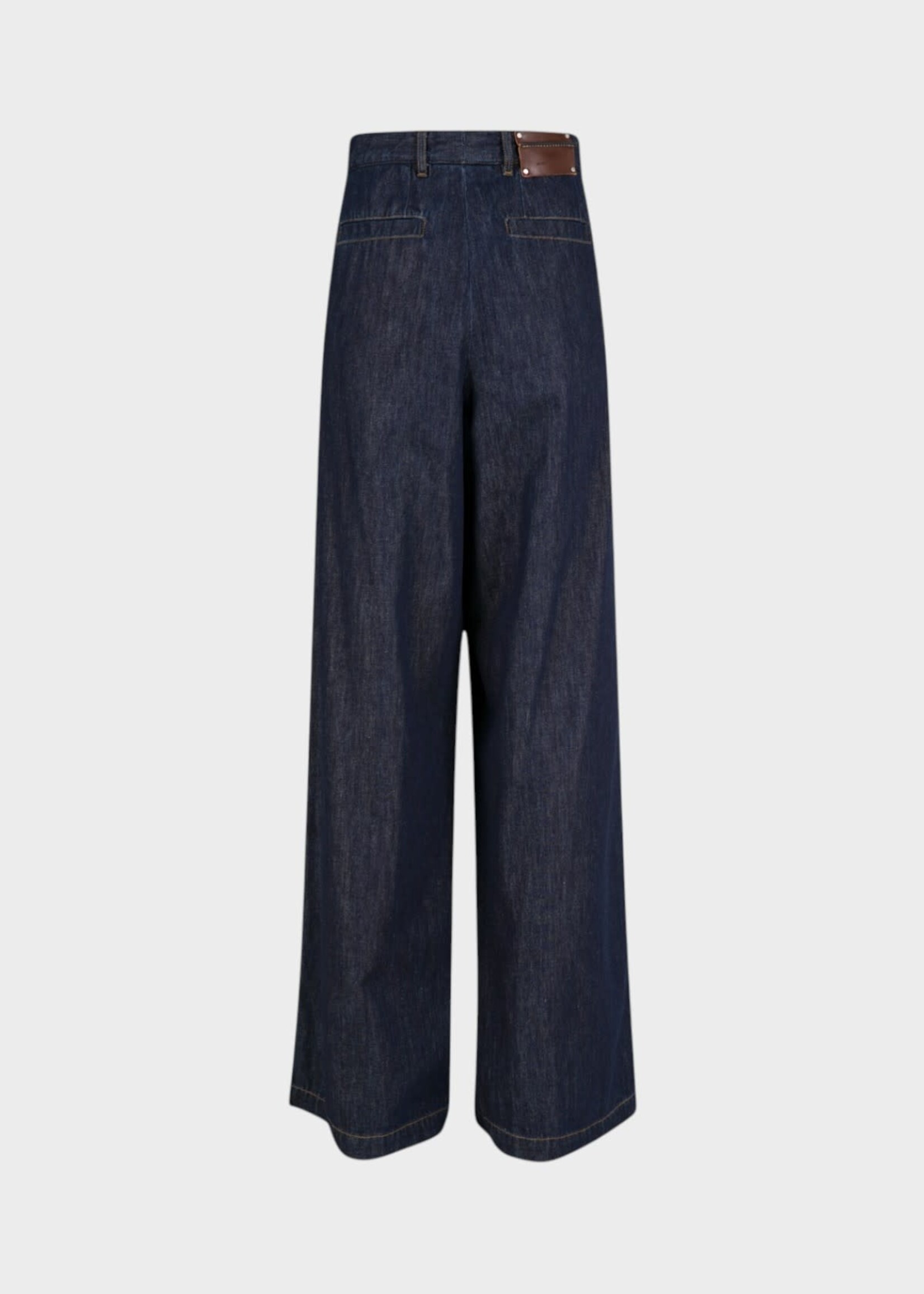 Dries Van Noten Dries Van Noten Jeans, Blue, Penn Cotton Wide Leg Denim Pants In Indigo