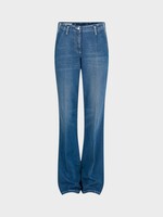Dries Van Noten Dries Van Noten Jeans, Blue, Parch Cotton Straight Pleated Pants In Blue Vintage Wash