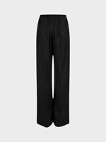 Dries Van Noten Dries Van Noten Trousers, Black, Puvis Drawstring Waist Wide Leg Pants In Black w/ Moiré Effect