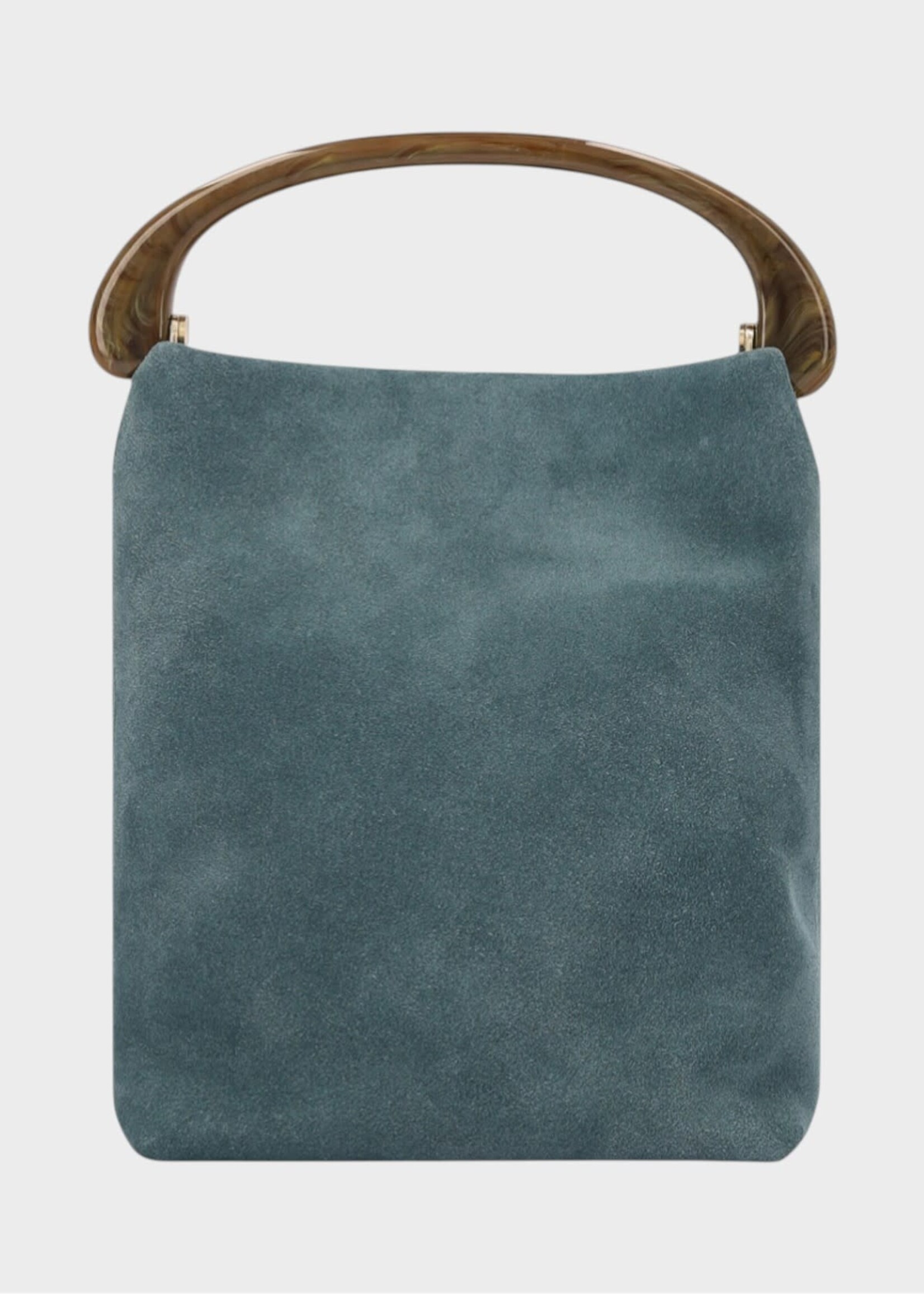 Dries Van Noten Dries Van Noten Bag, Blue, Crisp Calf Leather Resin Top Handle Bag In Turquoise