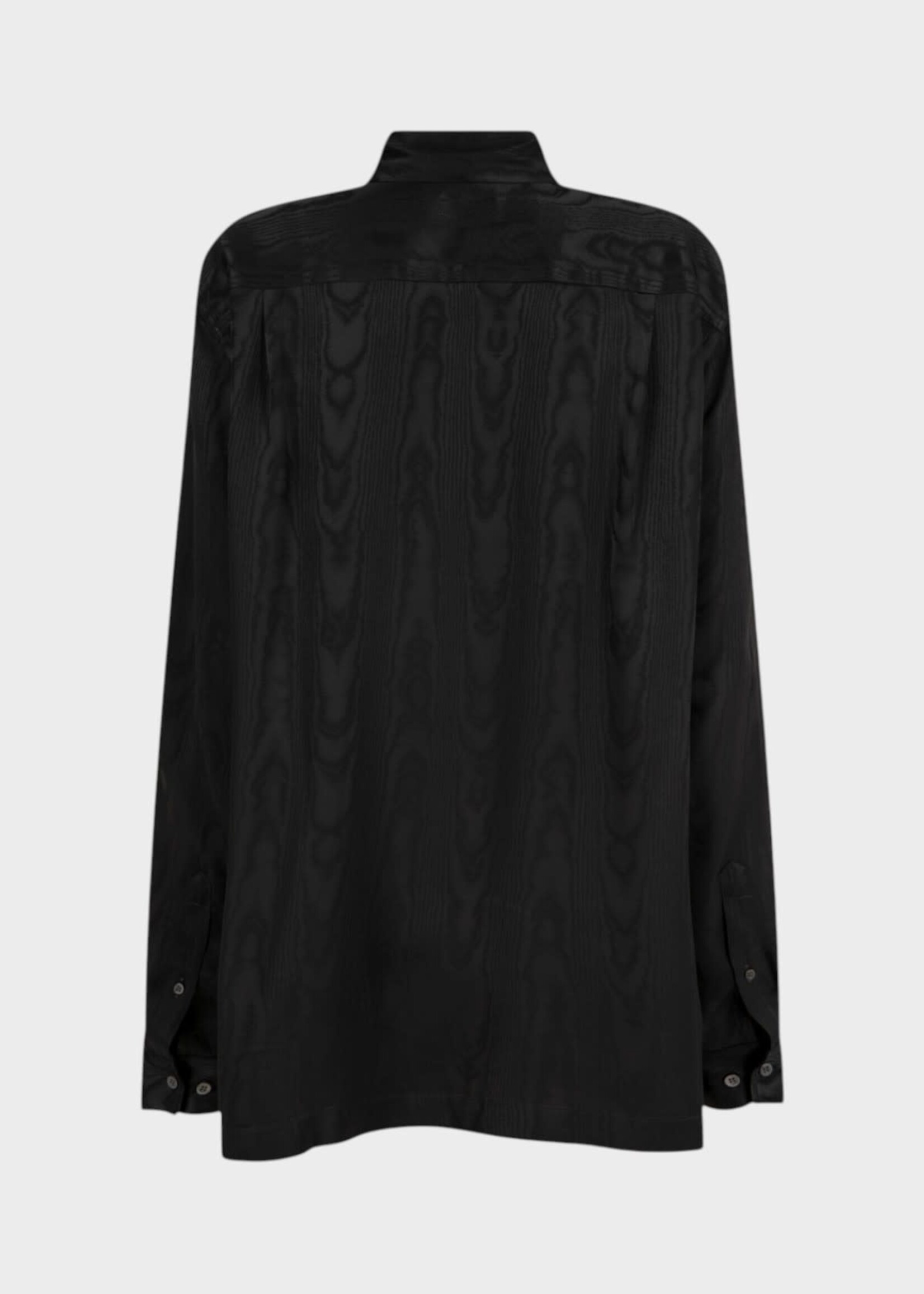 Dries Van Noten Dries Van Noten Shirt, Black, 00800-Cheers Tris 4024 W.W.Shirt Moiré Viscose In Black