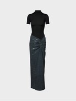 Christopher Esber Christopher Esber Dress, Blue, Opaline Sequin Fusion Ruched Gown In Sodalite Blue