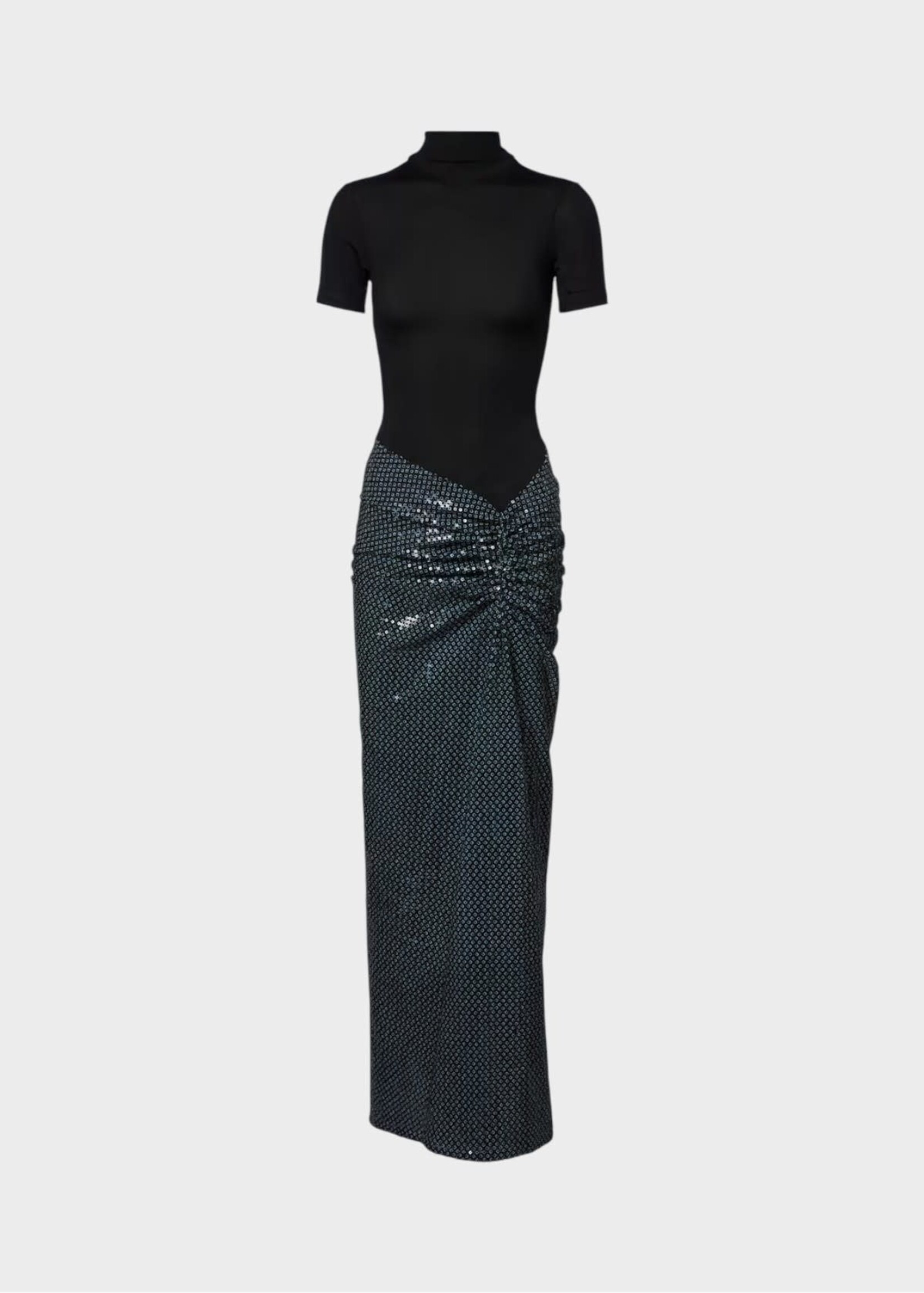 Christopher Esber Christopher Esber Dress, Blue, Opaline Sequin Fusion Ruched Gown In Sodalite Blue