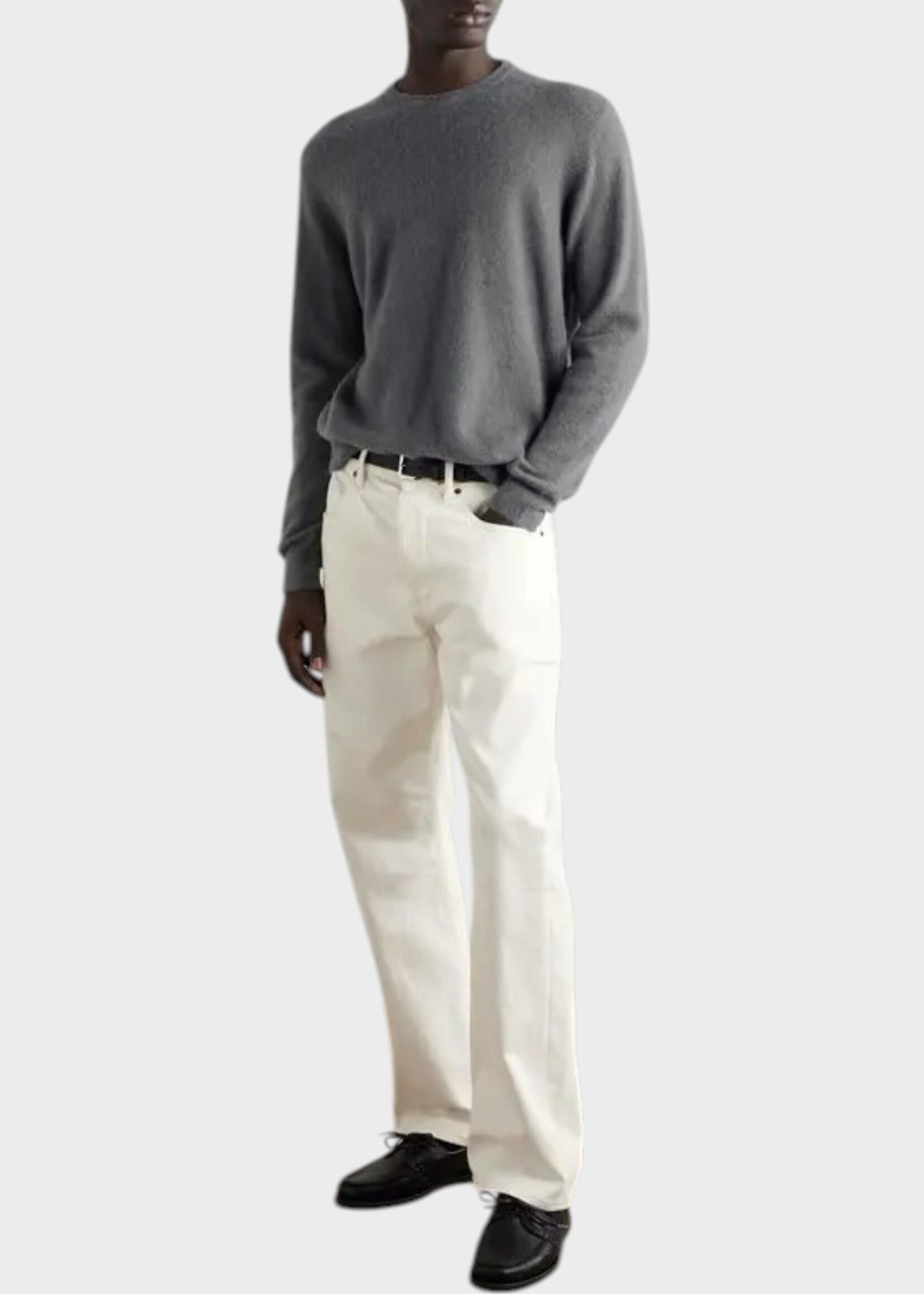 Massimo Alba Massimo Alba Knitwear, Grey, Kane Crew Neck Sweater in Grey Mélange