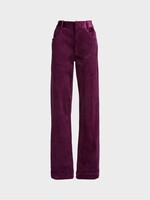 Christopher Esber Christopher Esber Jeans, Purple, Ava Sateen Corduroy Low Rise Jeans In Plum