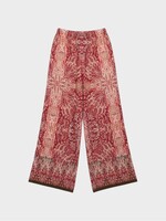 Bode Bode Trousers, Print, Arrowleaf Wool Wide Leg Pants In Red Multi w/ Paisley Print