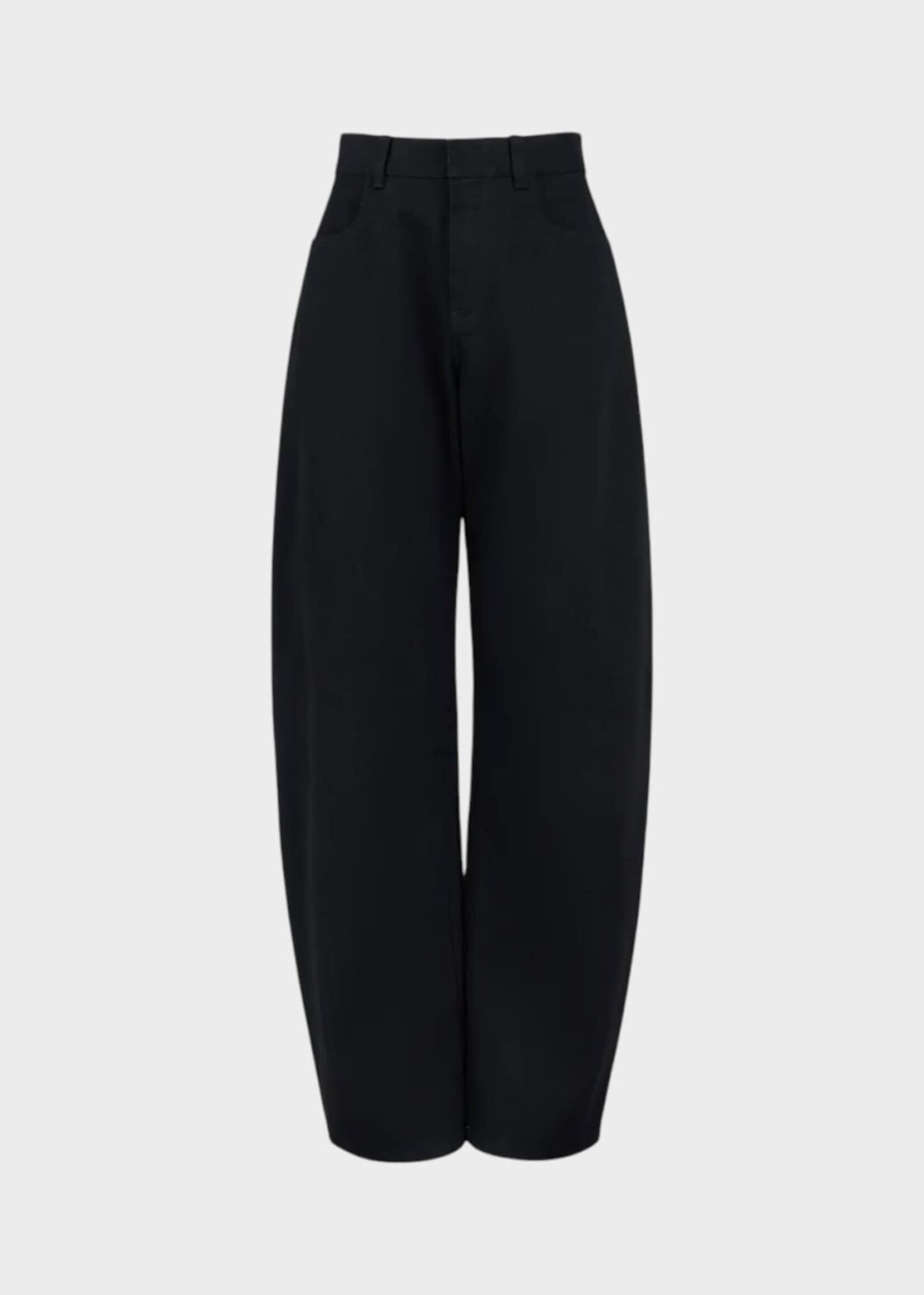 Alaia Alaia Jeans, Black, Cotton Round Denim Pants In Noir Alaia