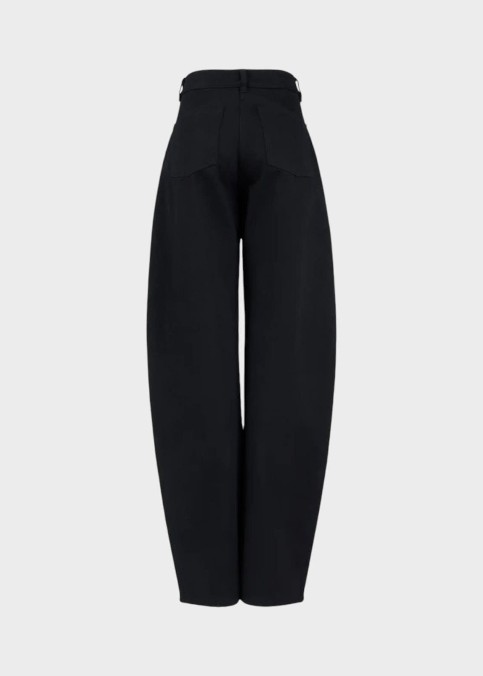 Alaia Alaia Jeans, Black, Cotton Round Denim Pants In Noir Alaia