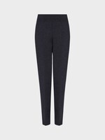 Alaia Alaia Trousers, Grey, Wool Knit High Waisted Tapered Pants In Charcoal