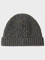 Loro Piana Loro Piana Hat, Grey, Firethorn Virgin Wool Ribbed Beanie In Sapphire Grain