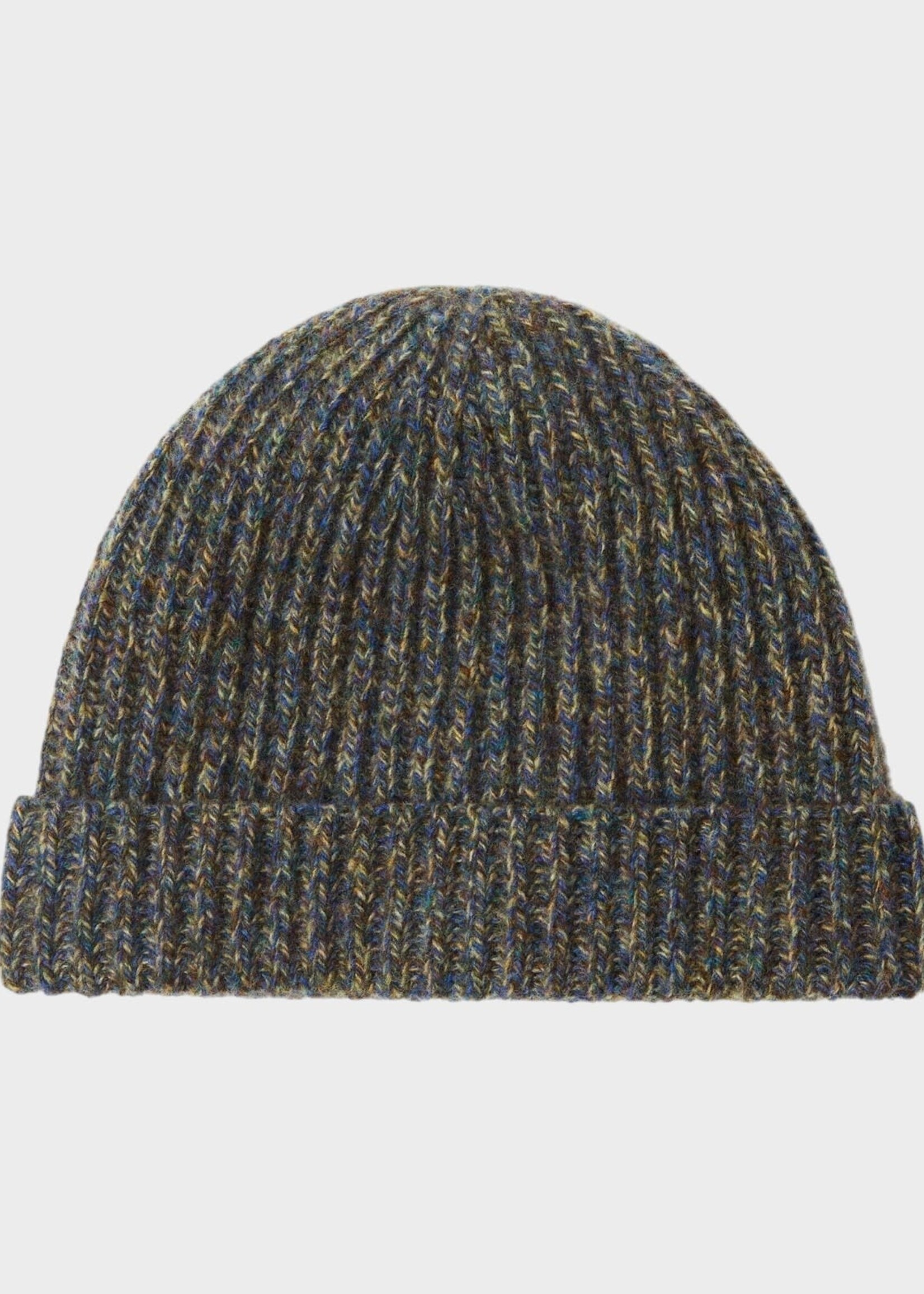 Loro Piana Loro Piana Hat, Grey, Firethorn Virgin Wool Ribbed Beanie In Sapphire Grain