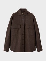 Loro Piana Loro Piana Jacket, Green, Darby Cashmere Collared Overshirt In Dark Amberwood