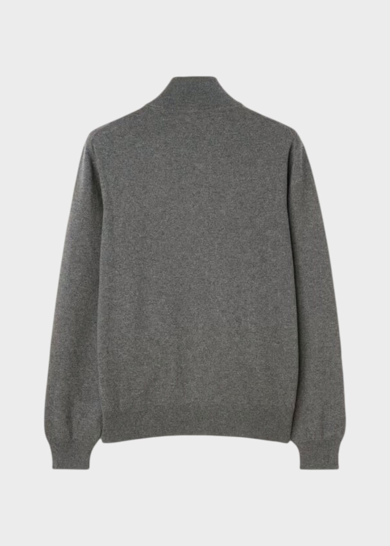 Loro Piana Loro Piana Knitwear, Grey, Baby Cashmere Classic Zipped Bomber In Grey Mélange