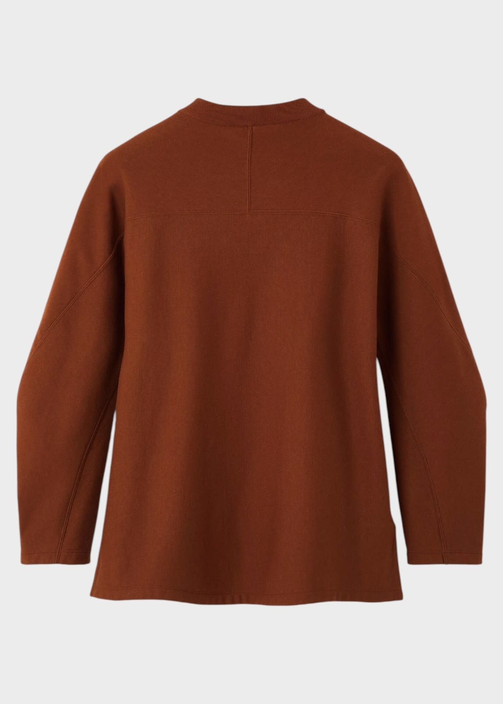 Loro Piana Loro Piana Knitwear, Brown, Neem Cashmere & Cotton Crewneck Sweatshirt In Sanguine Pencil