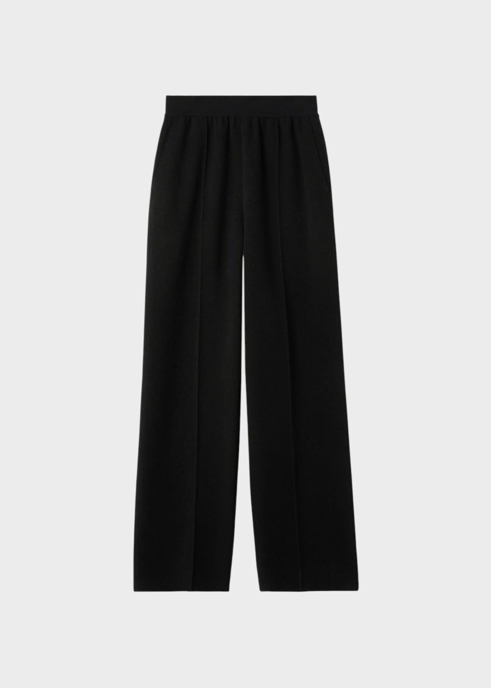 Loro Piana Loro Piana Knitwear, Black, Petunia Wool Cashmere & Silk Straight Leg Pants In Black