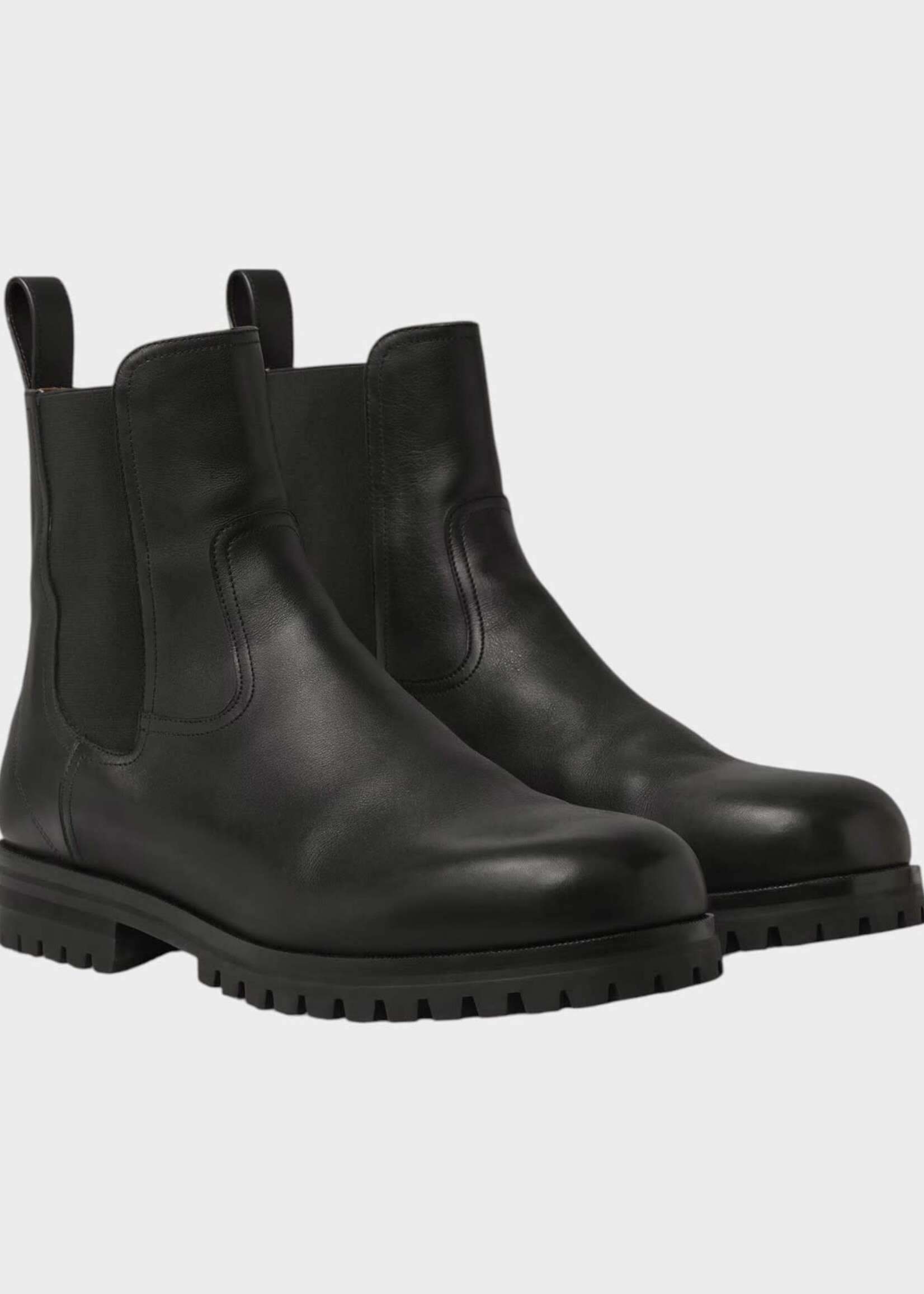 Loro Piana Loro Piana Boots, Black, Kent Walk Calfskin Boots In Black