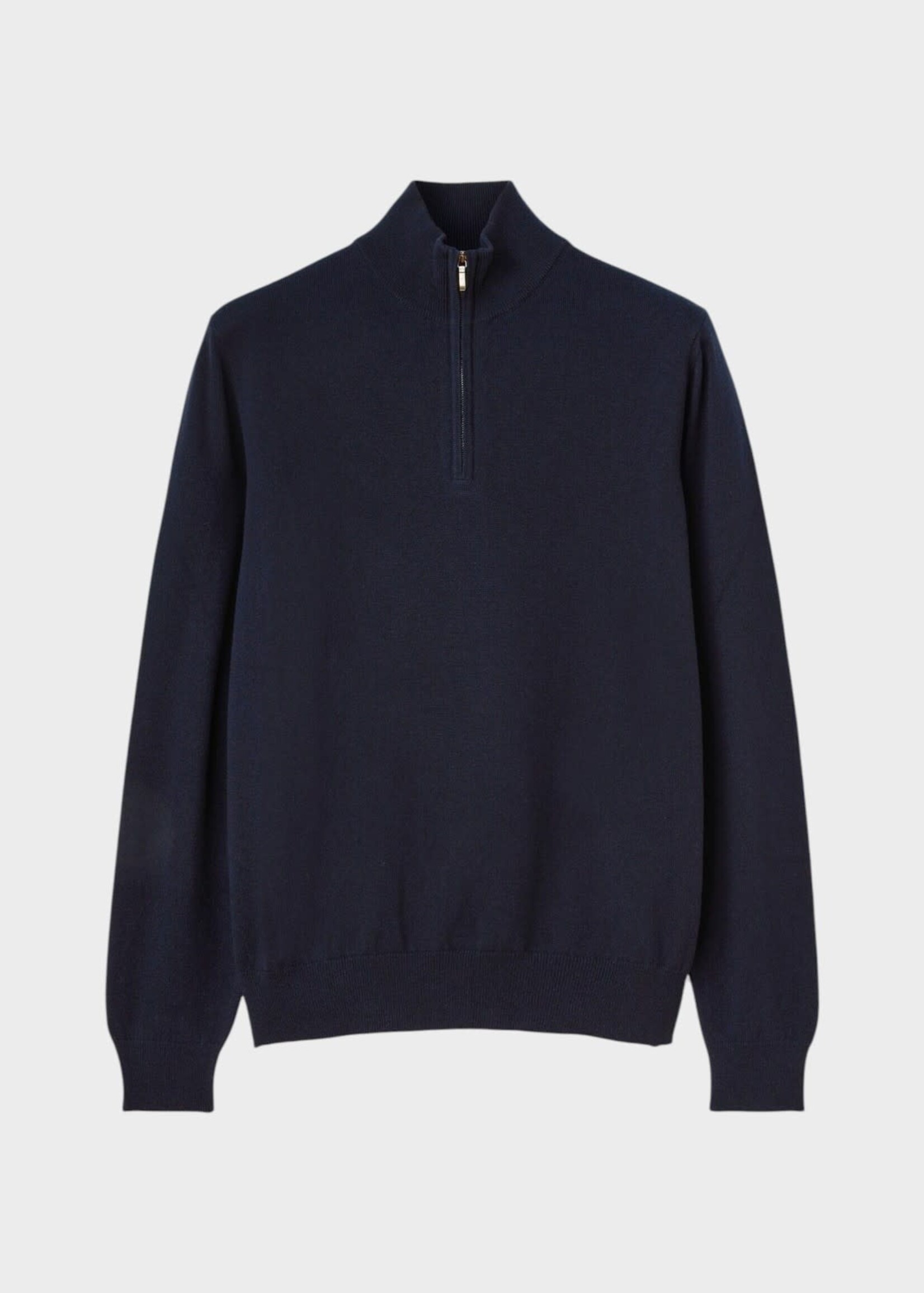 Loro Piana Loro Piana Knitwear, Navy, Baby Cashmere Classic Half Neck Sweater In Blue Navy