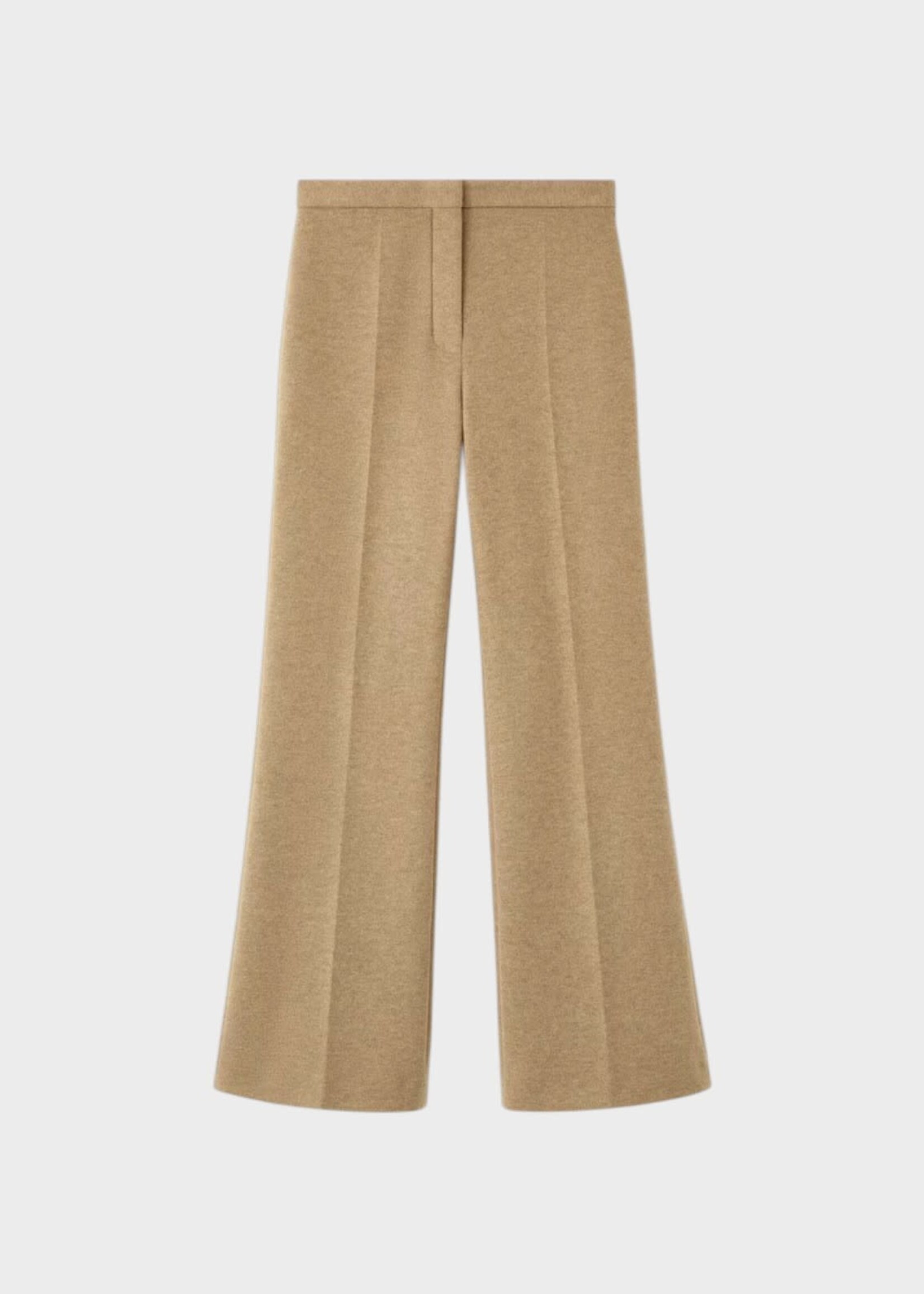 Loro Piana Loro Piana Trousers, Beige, Rio Bodro Cashmere Mid Waist Pants In Desert Rose Mélange