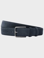 Loro Piana Loro Piana Belt, Blue, Mayfair Suede Belt In Classic Blu & Light Onyx