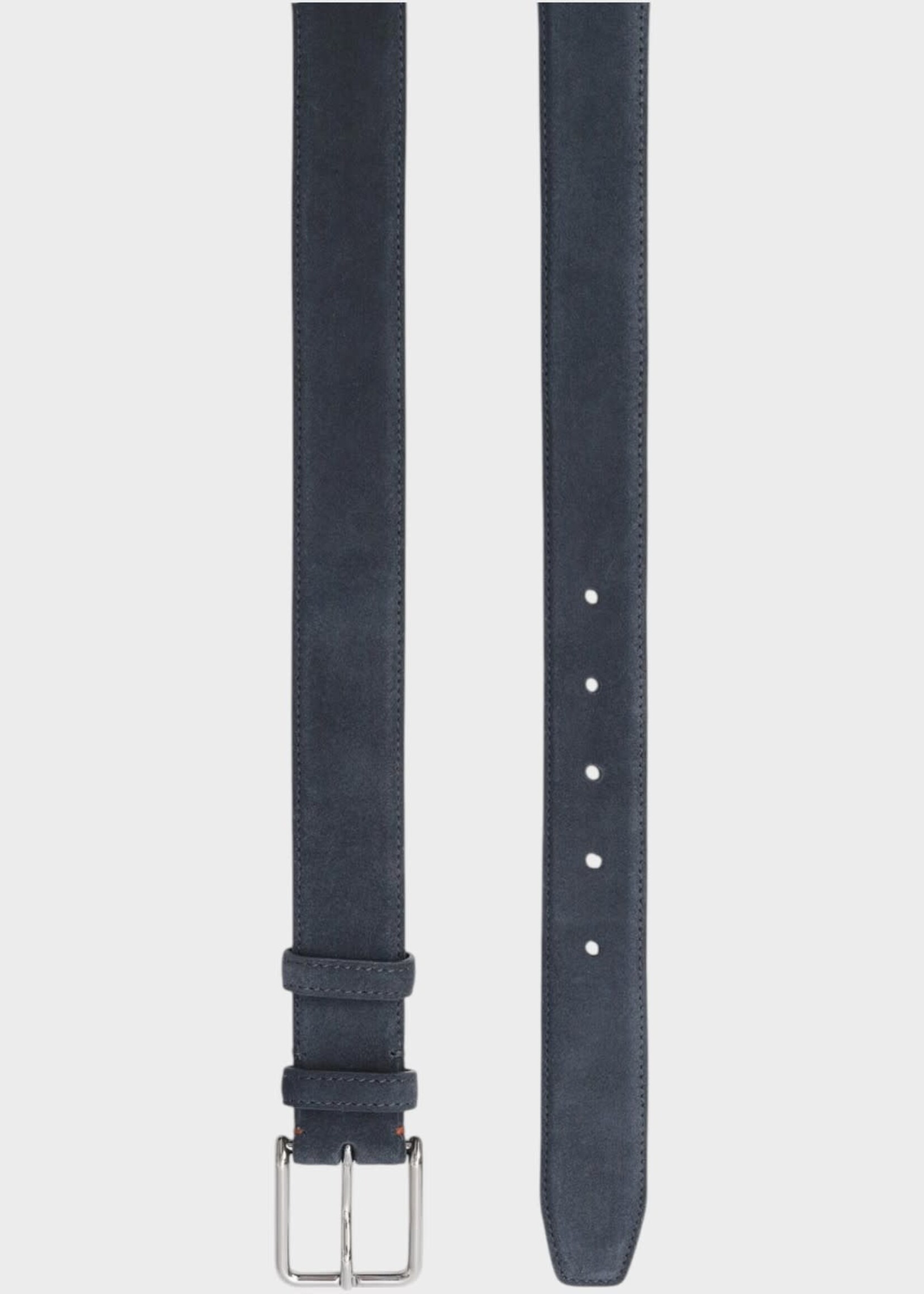Loro Piana Loro Piana Belt, Blue, Mayfair Suede Belt In Classic Blu & Light Onyx