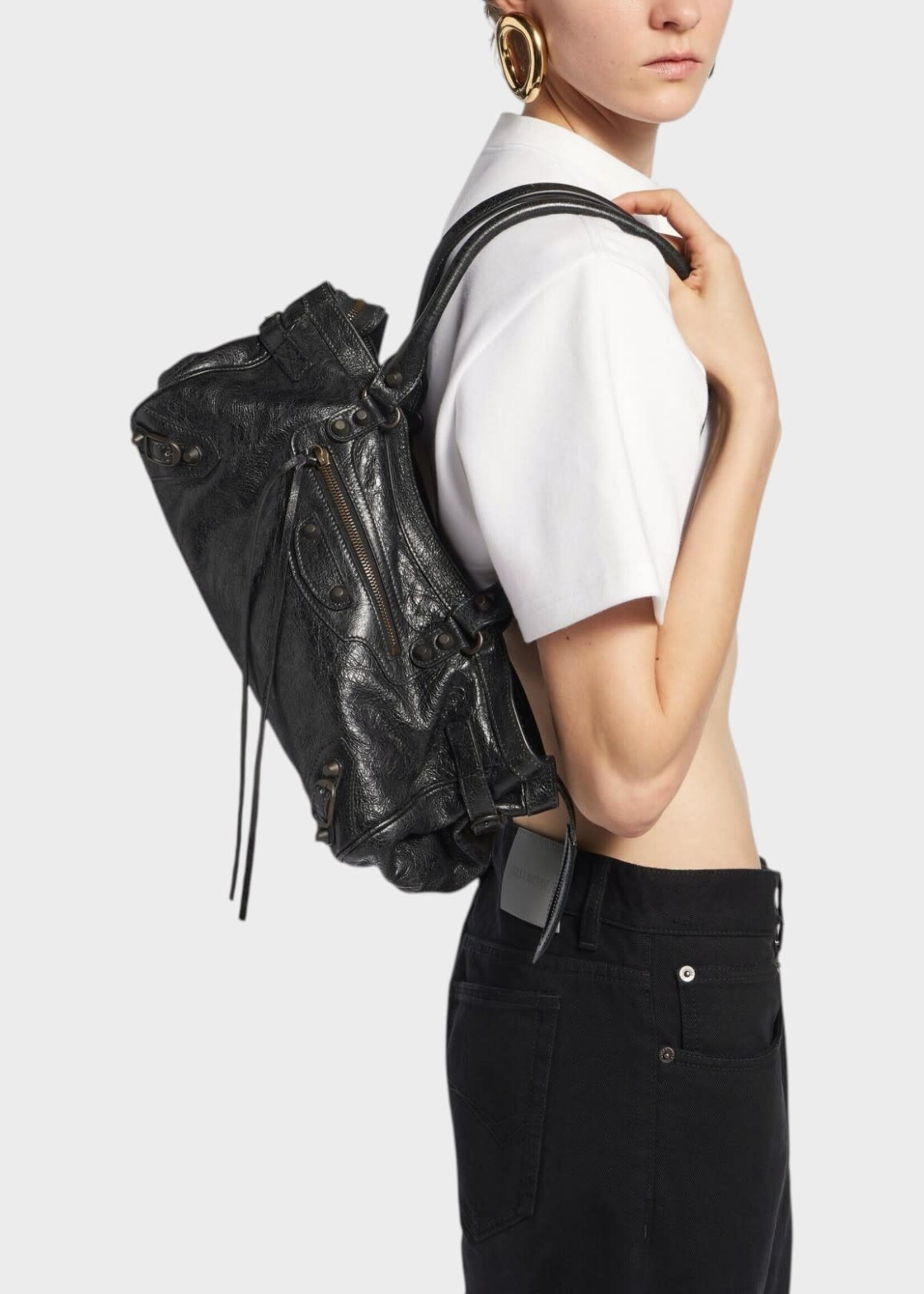 Balenciaga Balenciaga Bag, Black, Le City East West Calf Leather Bag