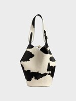 Khaite Khaite Bag, Multi,  Lotus Mini Calf Hair Tote Bag In Black & Natural w/ Cow Print