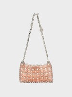 Rabanne Rabanne Bag, Pink, 1969 Nano Iconic Disc Bag In Baby Pink w/ Crystals