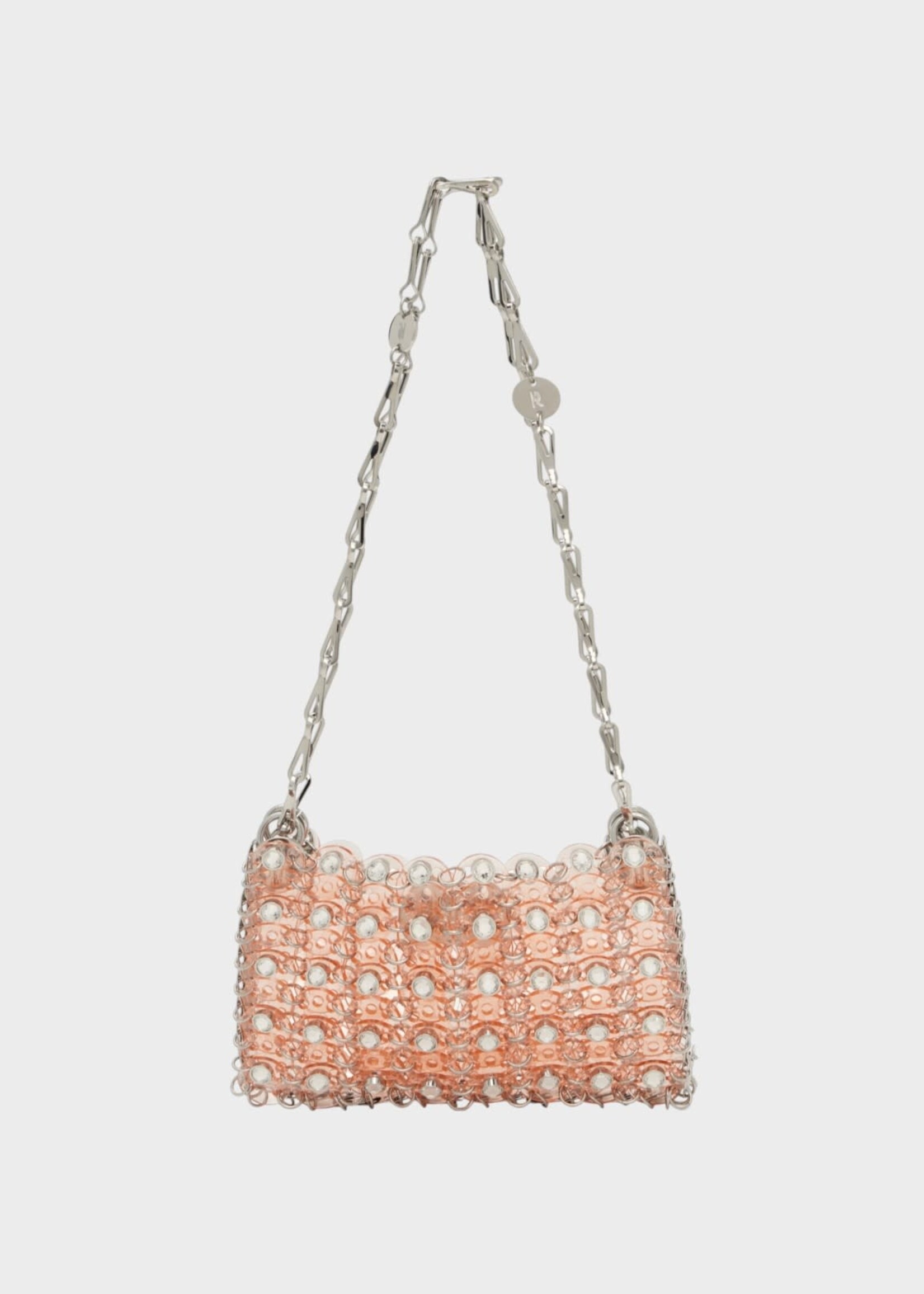 Rabanne Rabanne Bag, Pink, 1969 Nano Iconic Disc Bag In Baby Pink w/ Crystals