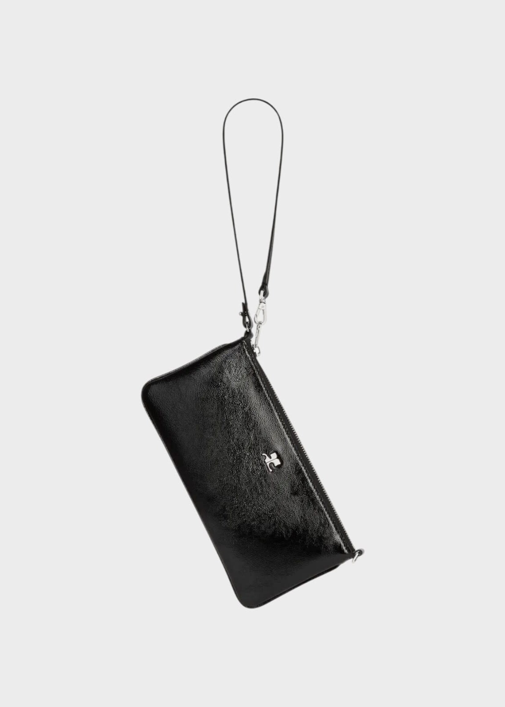 Courreges Courreges Bag, Black, Naplack Leather Zipped Pouch In Black