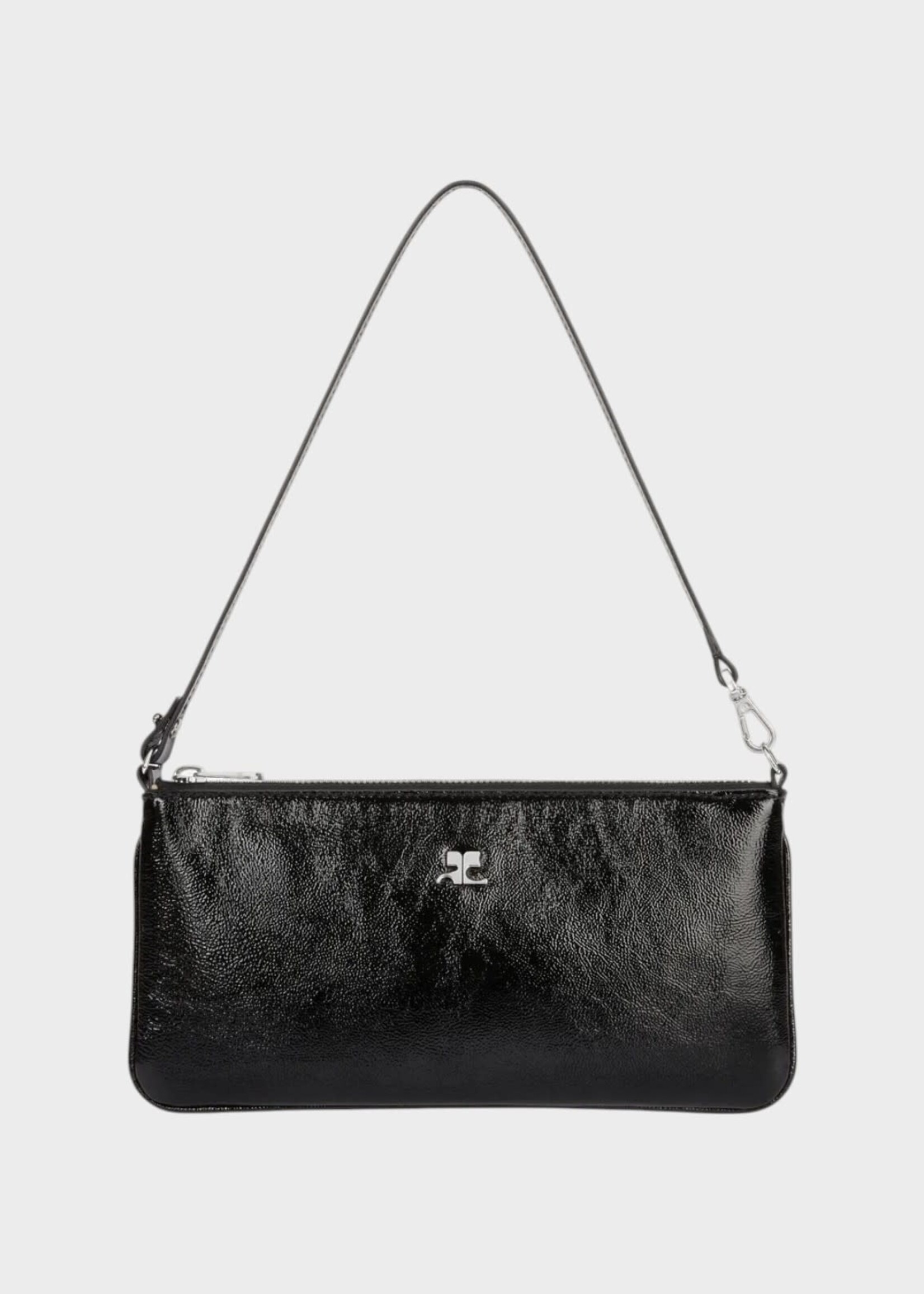 Courreges Courreges Bag, Black, Naplack Leather Zipped Pouch In Black
