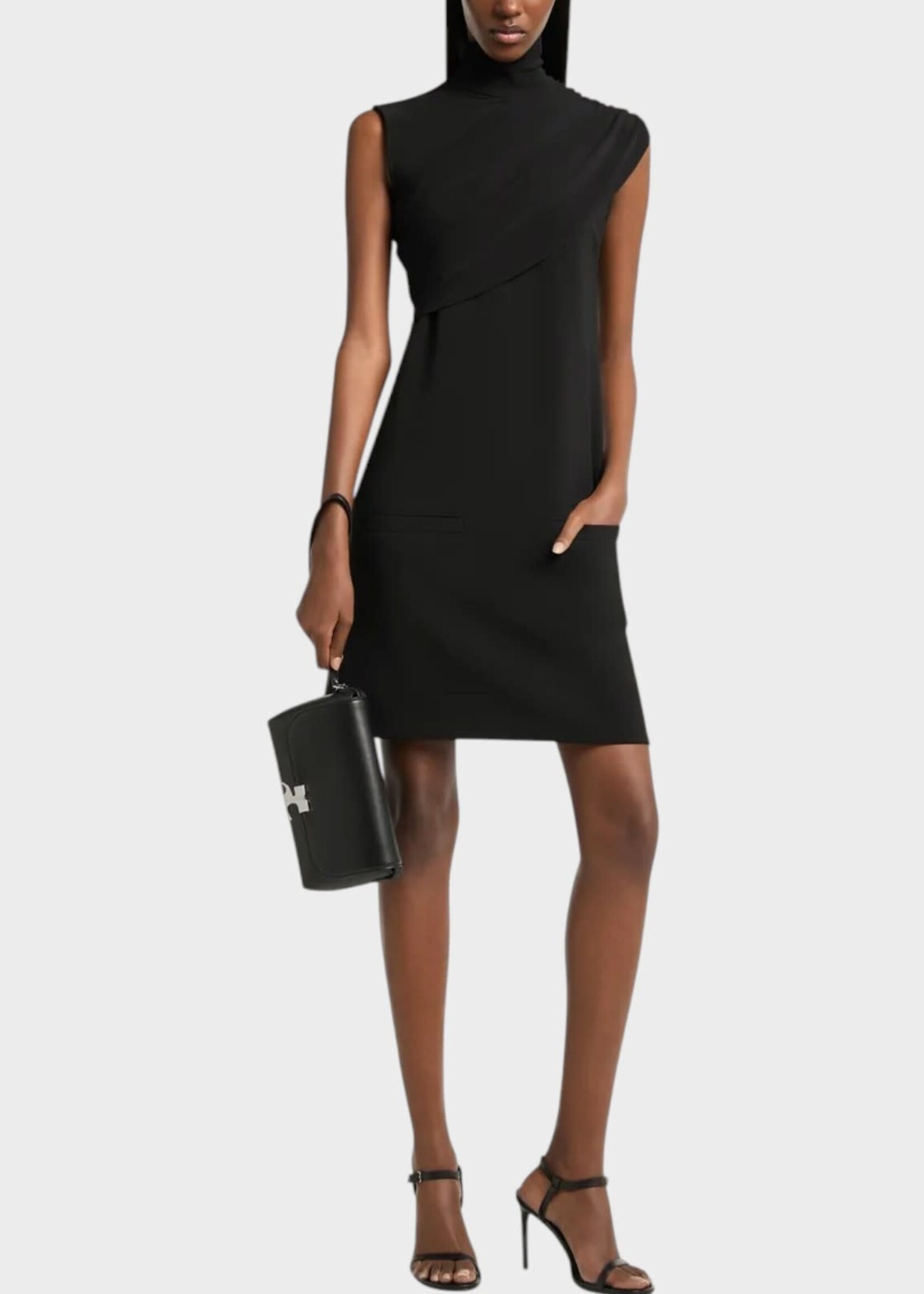 Courreges Courreges Dress, Black, Twist A-Line Short Dress In Black