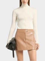 Courreges Courreges Skirt, Brown, Vinyle Reedition Mini Skirt In Bronzer w/ Logo