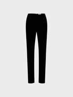 Khaite Khaite Trousers, Black, Ryden Velvet High Waisted Pants In Black