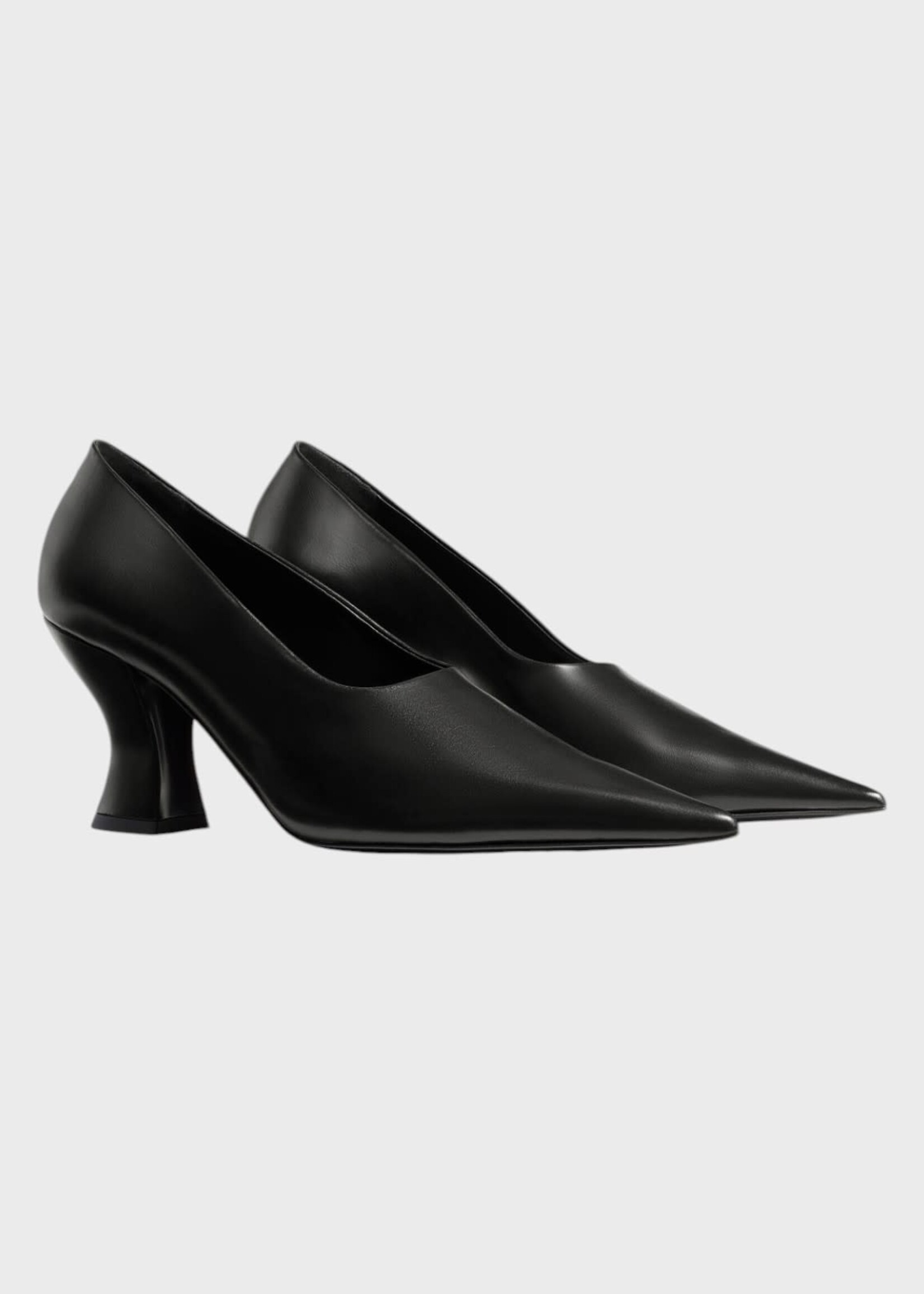 Khaite Khaite Heels, Black, Colleen Calf Leather 75Mm Pointed Pumps