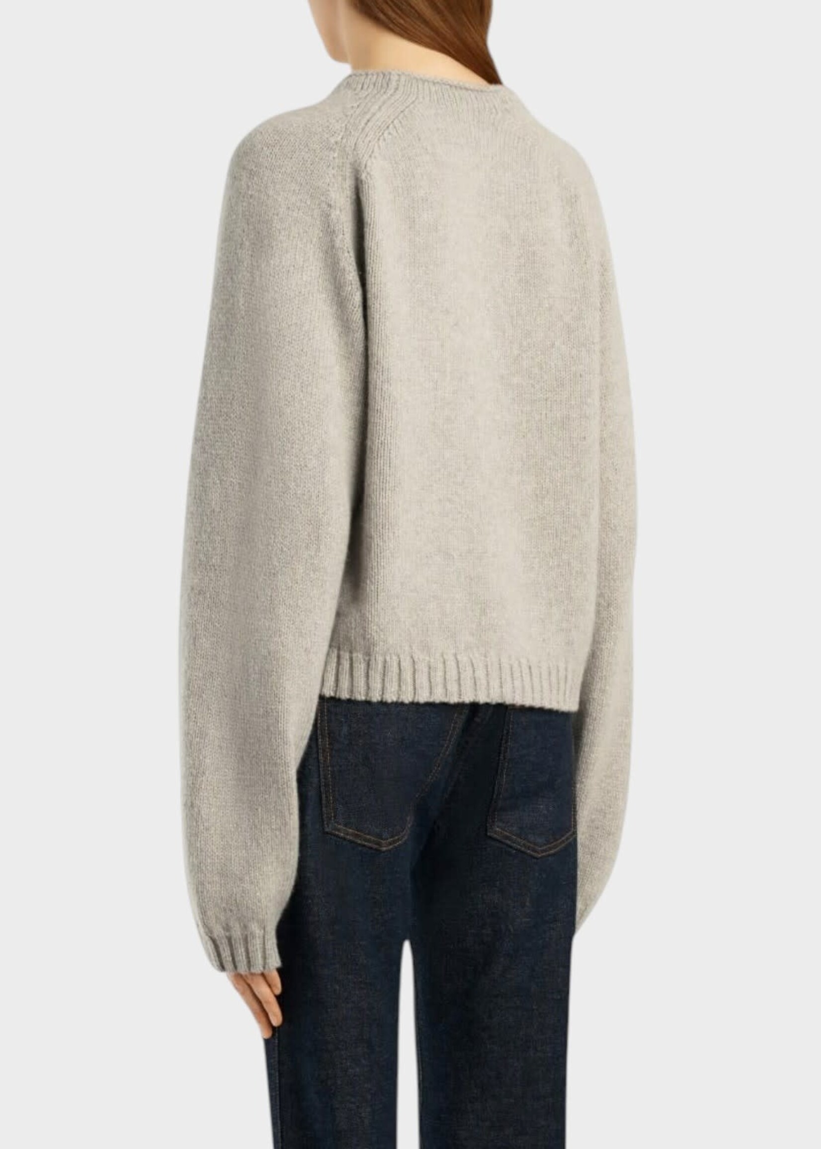 Khaite Khaite Knitwear, Grey, Simone Cashmere Sweater In Pewter