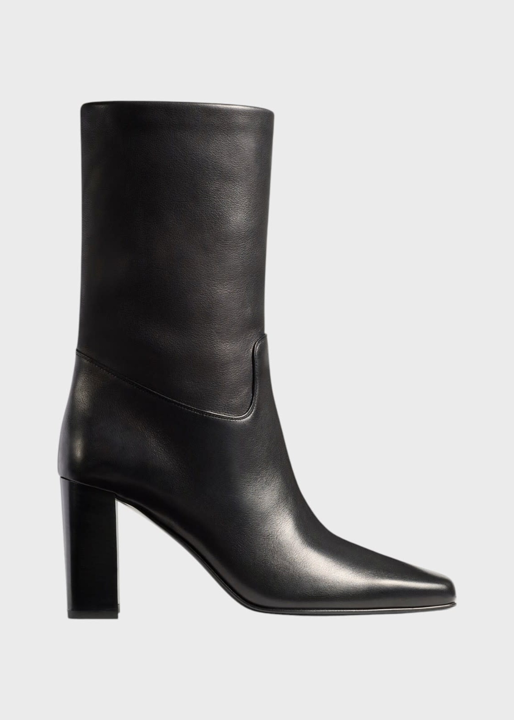 Khaite Khaite Boots, Black, Petra Calf Leather 85Mm Ankle Boots