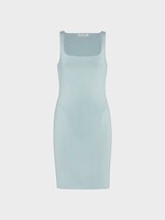 Alaia Alaia Dress, Grey, Silk Knit Bodycon Mini Dress In Horizon