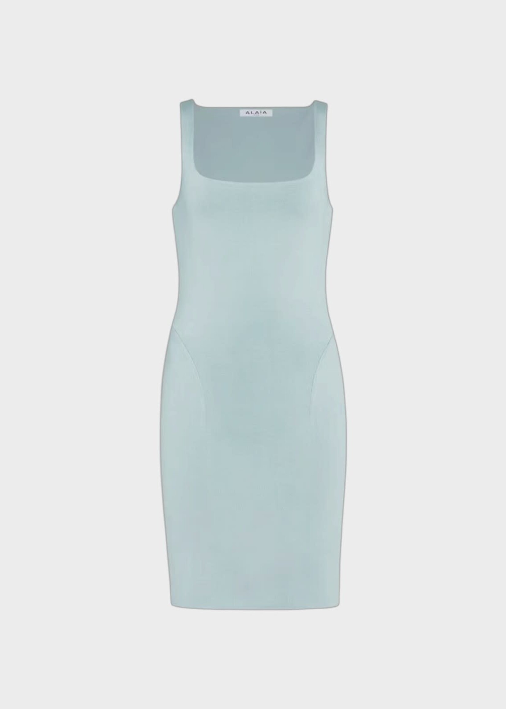 Alaia Alaia Dress, Grey, Silk Knit Bodycon Mini Dress In Horizon