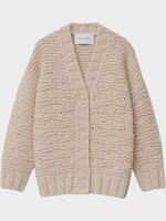 Iris Von Arnim Iris von Arnim Knitwear, White, Iris Iconic 50 Cashmere & Silk V-Neck Cardigan In Alabaster
