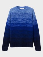 Iris Von Arnim Iris von Arnim Knitwear, Blue, Rainbow Degradé 50 Cashmere Crew Neck Sweater In Marine & Azur