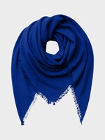 Iris Von Arnim Iris von Arnim Scarf, Blue, Julia Cashmere Square Fringed Scarf In Marine