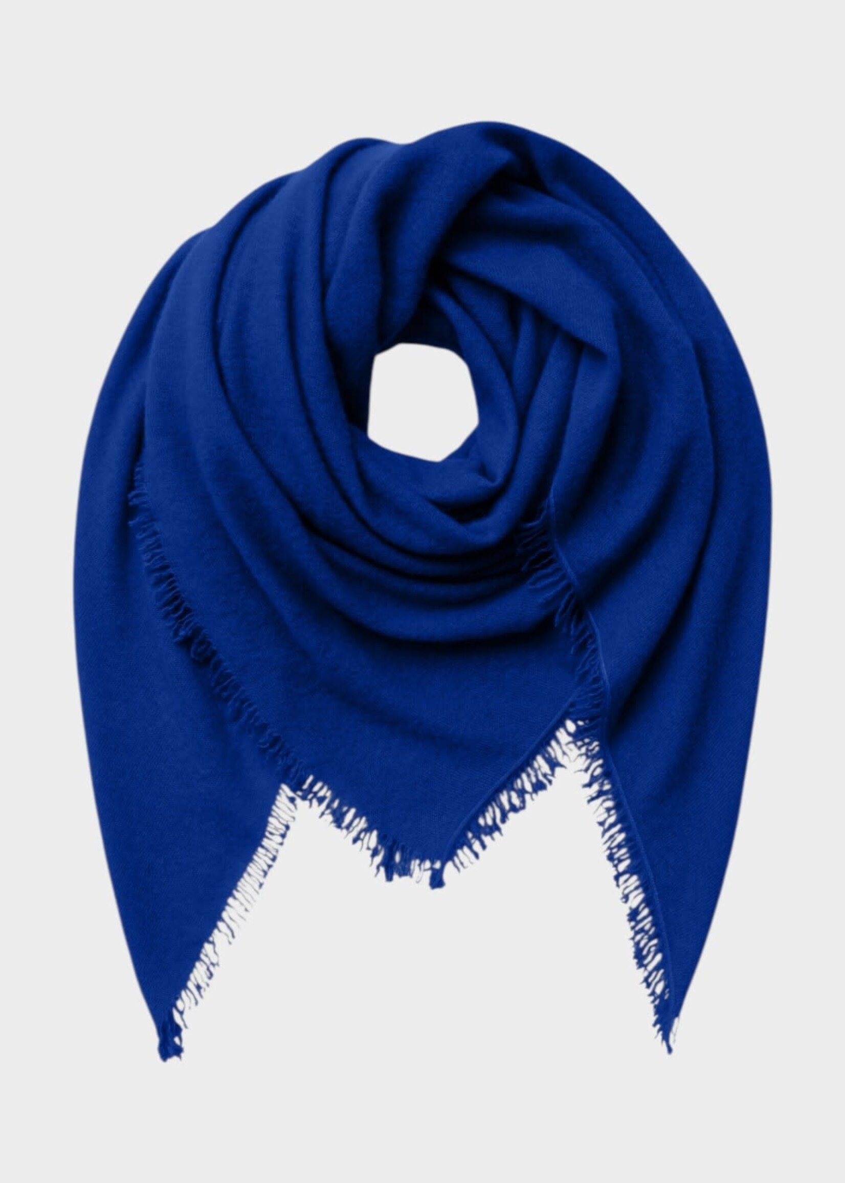 Iris Von Arnim Iris von Arnim Scarf, Blue, Julia Cashmere Square Fringed Scarf In Marine