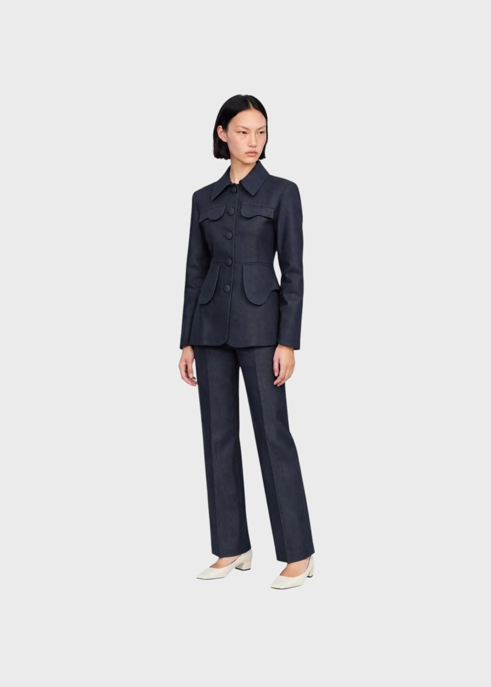 Destree Destree Jeans, Blue, Yoshitomo Wide Leg Denim Pants in Dark Blue
