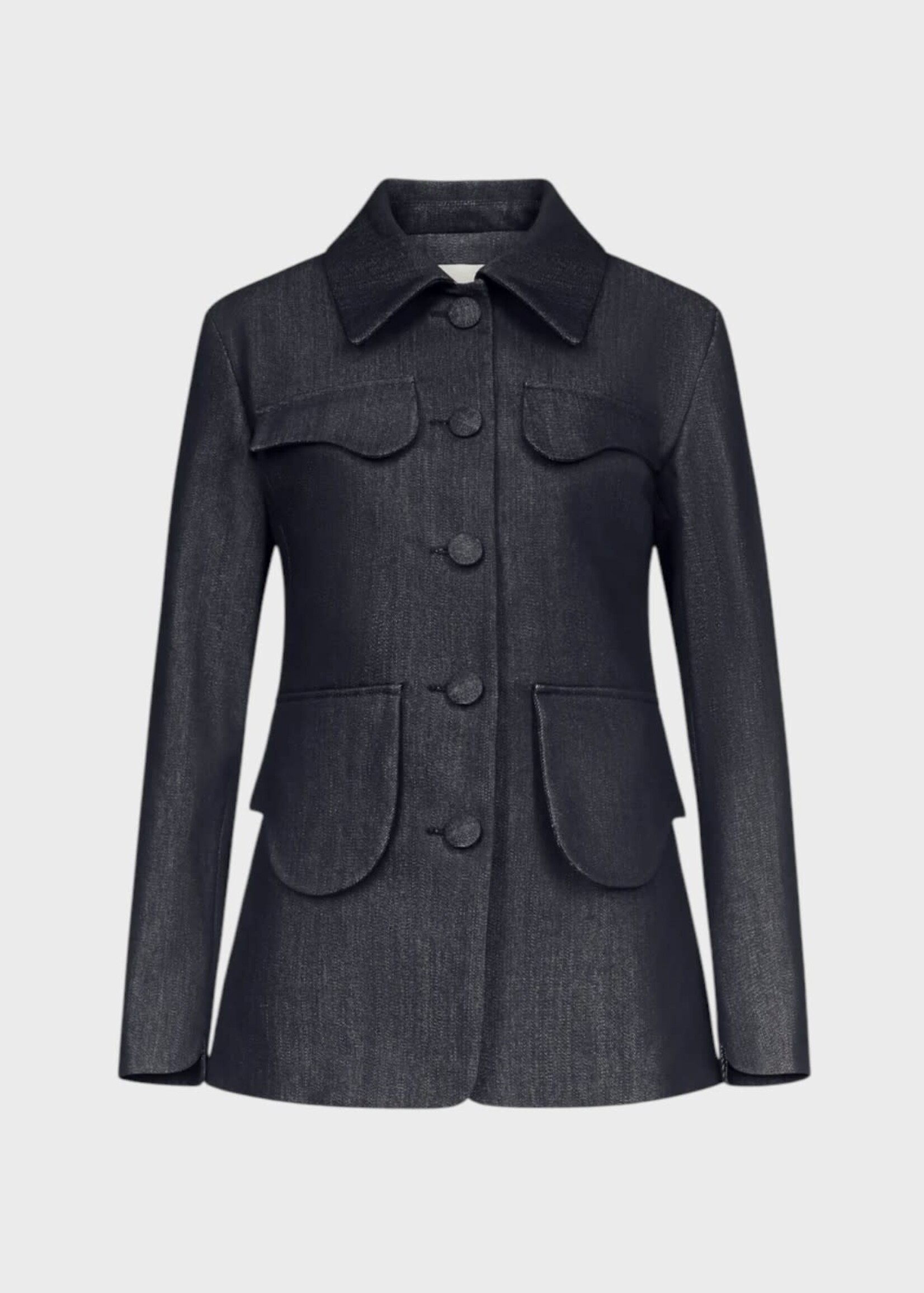 Destree Destree Shirt, Blue, Tamara Denim Suit Jacket in Dark Blue