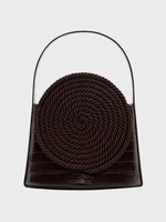 Destree Destree Bag, Brown, Gunther Croco Embossed Passementerie Bag in Dark Brown