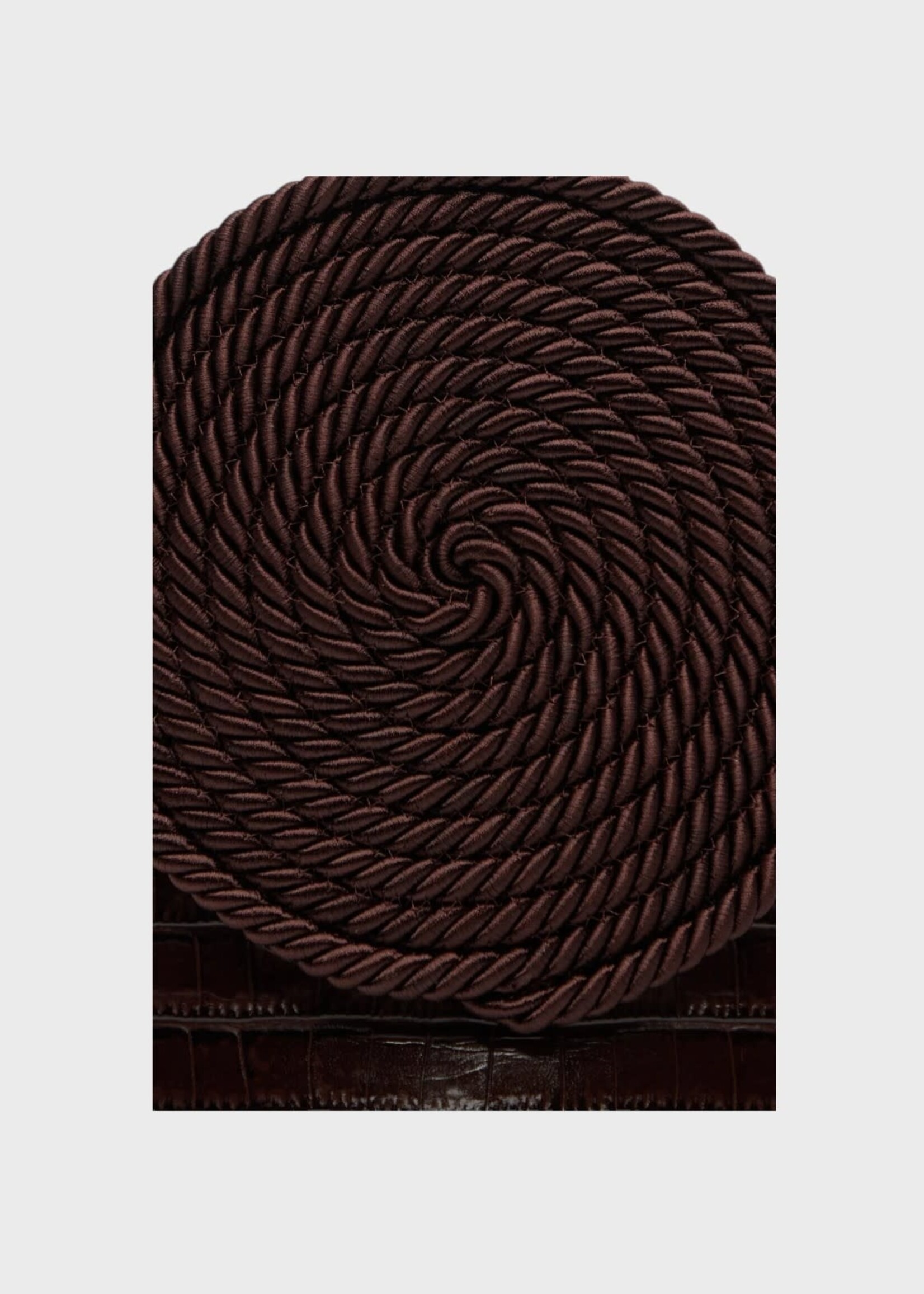 Destree Destree Bag, Brown, Gunther Croco Embossed Passementerie Bag in Dark Brown